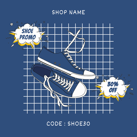Modèle de visuel Promotion de la vente de chaussures élégantes - Instagram