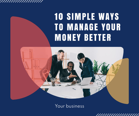 Maneiras simples de gerenciar melhor seu dinheiro Large Rectangle Modelo de Design