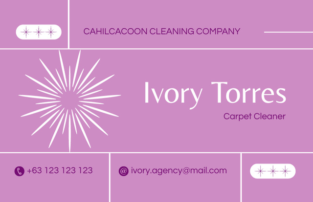 Template di design Carpet Cleaning Services Offer Business Card 85x55mm