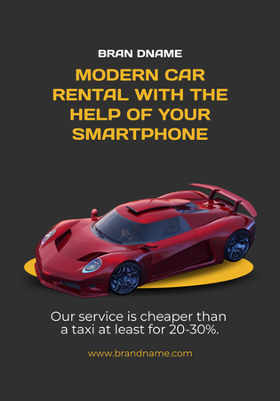Modèle de visuel Advertisement for Car Hire Service - Poster 28x40in