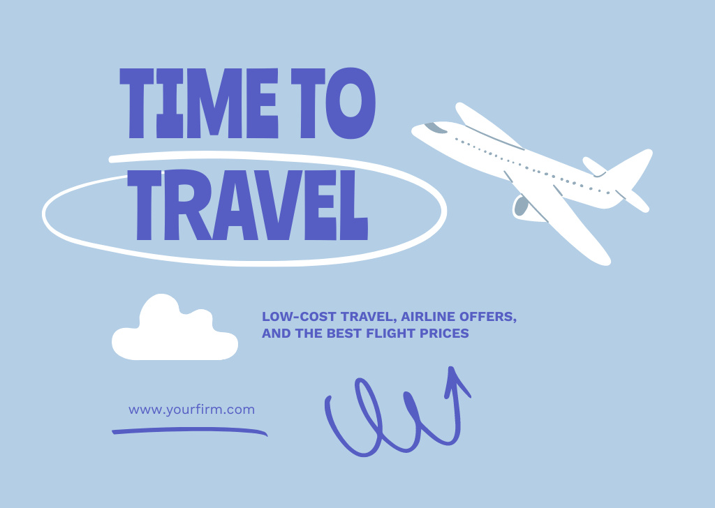 Template di design Offering Best Prices for Flights Flyer A6 Horizontal