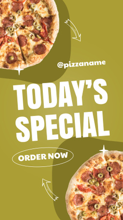 Lezzetli Pizzada Özel Fırsat Instagram Story Tasarım Şablonu