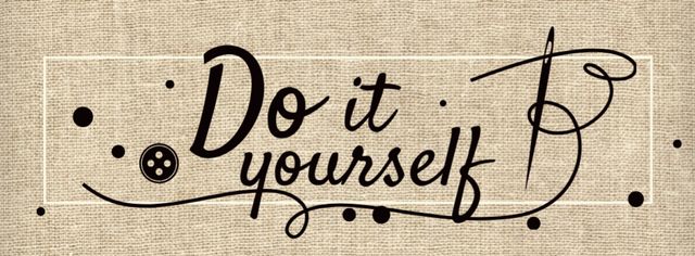 Template di design Do it yourself inspirational Quote Facebook cover