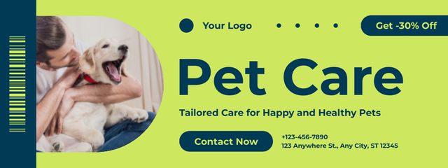 Template di design Domestic Animals Care Offer on Green Coupon