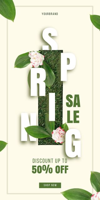 Spring Season Sale Announcement Graphicデザインテンプレート
