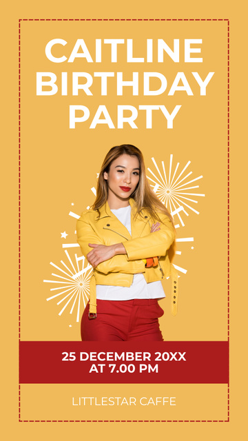 Festive B-Day Party Instagram Story Design Template