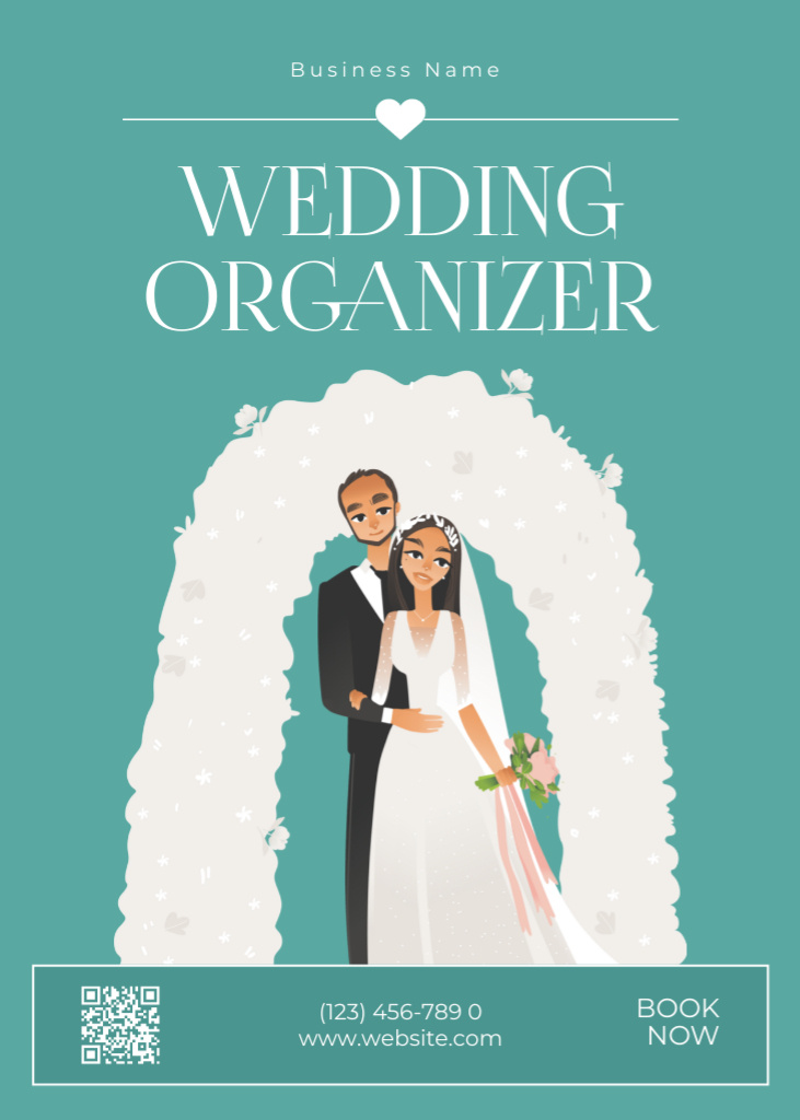 Professional Wedding Organizer Services Offer Flayer Πρότυπο σχεδίασης