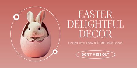 Template di design Offerta di Pasqua con decorazioni deliziose Twitter