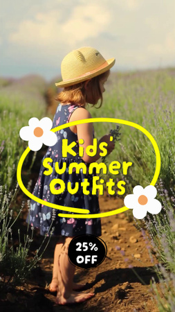 Kids' Clothes For Summer With Discount Offer TikTok Video Design Template
