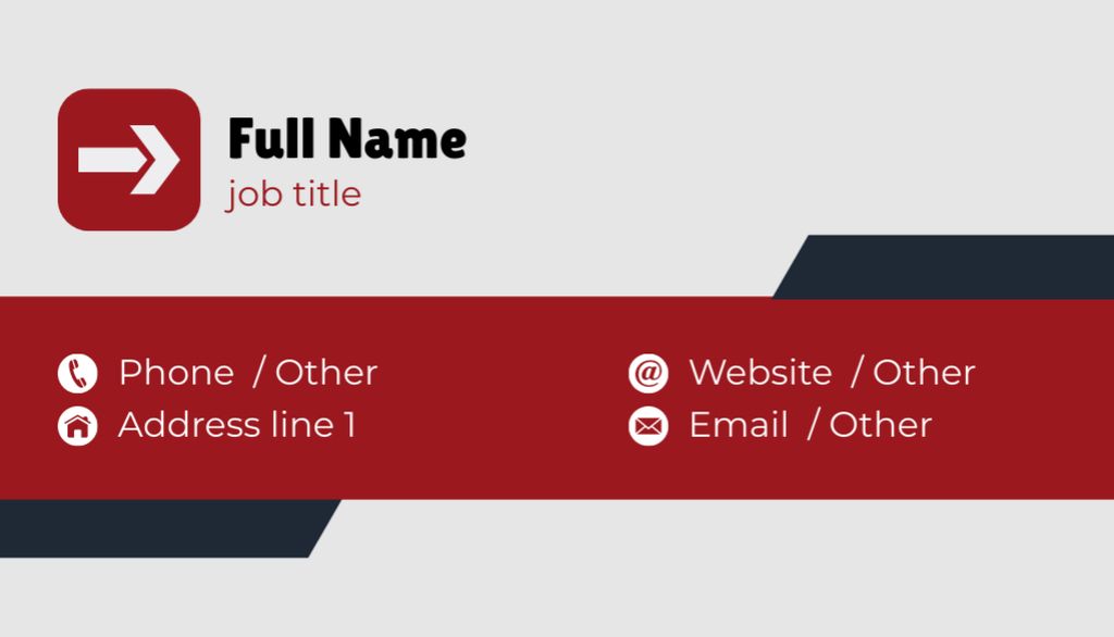 Professional Employee Data Profile with Corporate Branding Business Card US – шаблон для дизайна