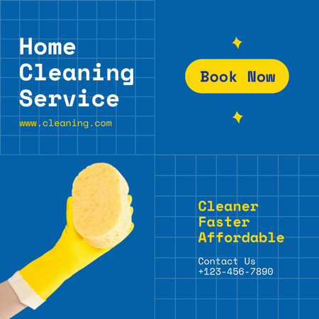 Home Cleaning Services Offer Instagram AD Design Template