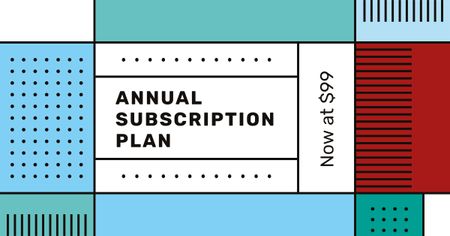 Annual Subscription Plan Offer Facebook AD tervezősablon
