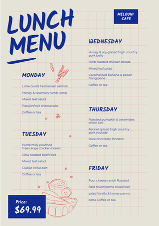 Cafe Weekly offer Menu – шаблон для дизайну