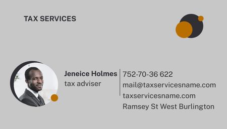 Tax Advisory Services Business Card US Design Template