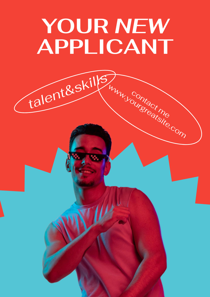 Funny Candidate for Vacancy Poster Design Template