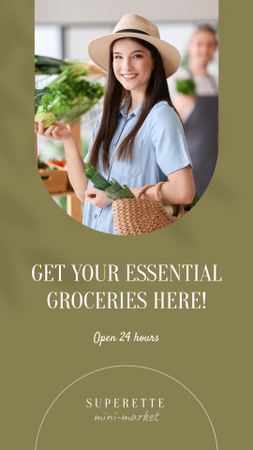 Groceries Store Ad Instagram Story Design Template