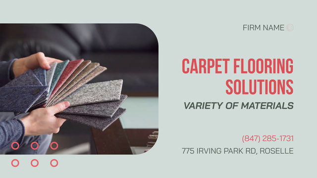 Plantilla de diseño de Carpet Flooring Solutions Offer With Various Colors Full HD video 