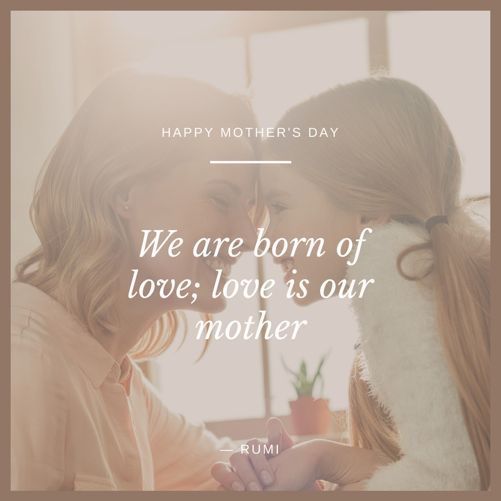 Designvorlage Mother's Day Quote für Instagram