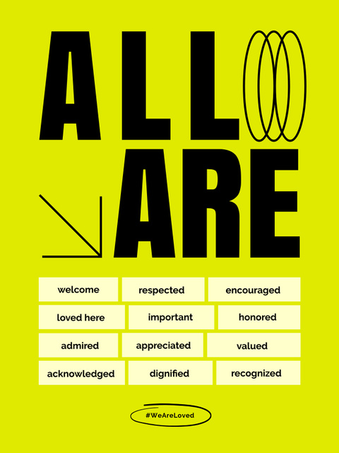 Platilla de diseño List of Actions for Expressing Self-Love on Yellow Poster US