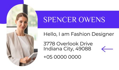 Fashion Designer Services Offer Business card – шаблон для дизайна