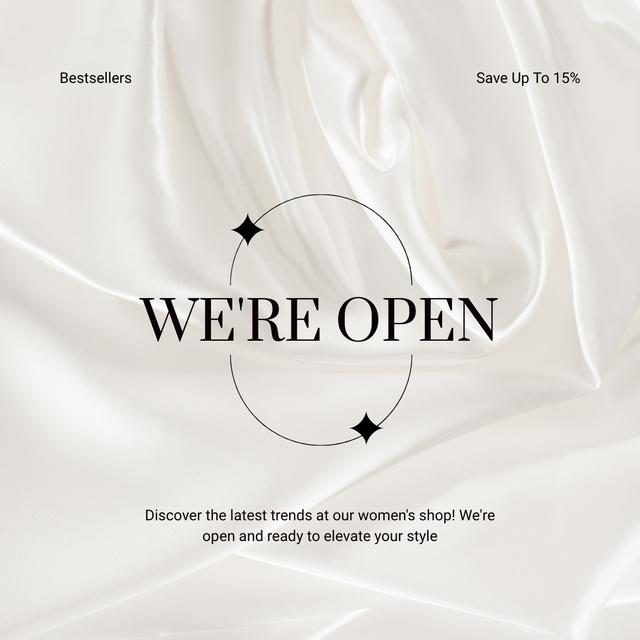 Plantilla de diseño de We are Open  Instagram 