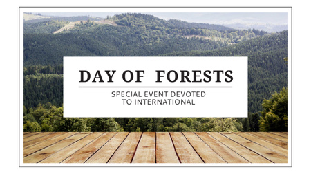 Platilla de diseño International Day of Forests Event with Scenic Mountains Youtube