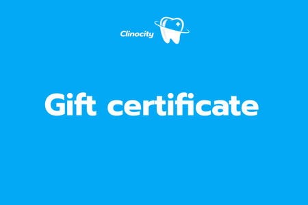 Ontwerpsjabloon van Gift Certificate van Geweldige aanbieding voor een voucher voor tandartsservices