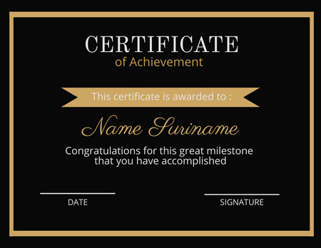 Significant Acknowledgment of Training Accomplishment Certificate Design Template