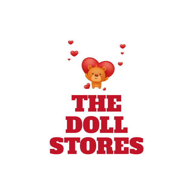 Ontwerpsjabloon van Animated Logo van Children's Doll Store Ad