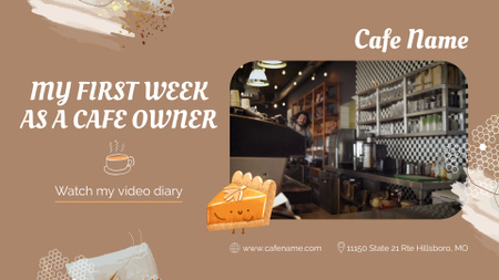 Template di design Prima settimana come impressioni del proprietario del caffè Full HD video