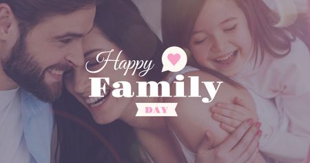 Happy family day Greeting Facebook AD Design Template