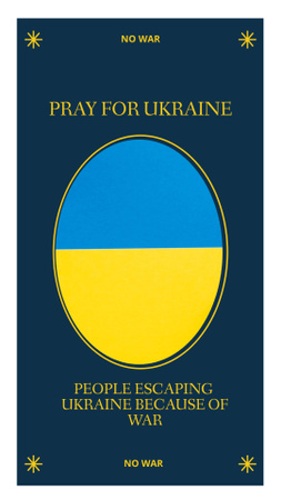 Designvorlage Pray For Ukraine für Instagram Story