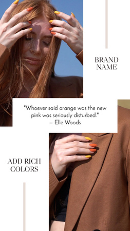 Attractive Woman in Stylish Brown Coat TikTok Video Design Template