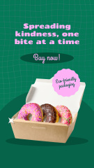 Colorful Vegan Donuts At Reduced Price In Box
