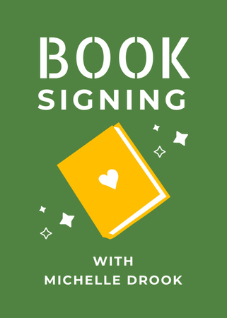 Book Signing Session Ad on Green Flayer Design Template