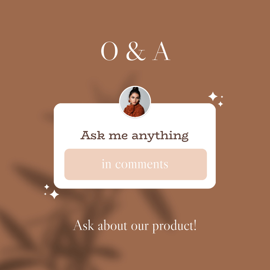 Question-Asking Form Anonymously About Product Instagram Tasarım Şablonu