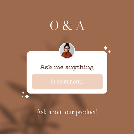 Designvorlage Anonymes Frageformular zum Produkt für Instagram