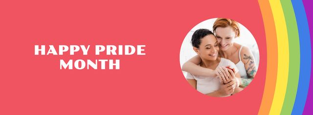 Designvorlage Cute LGBT Couple für Facebook Video cover