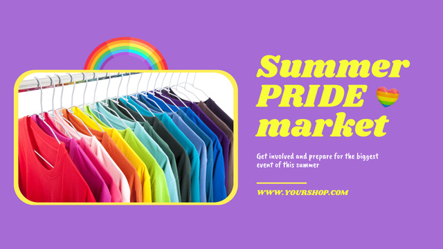 Plantilla de diseño de Summer Pride Market Announcement Full HD video 