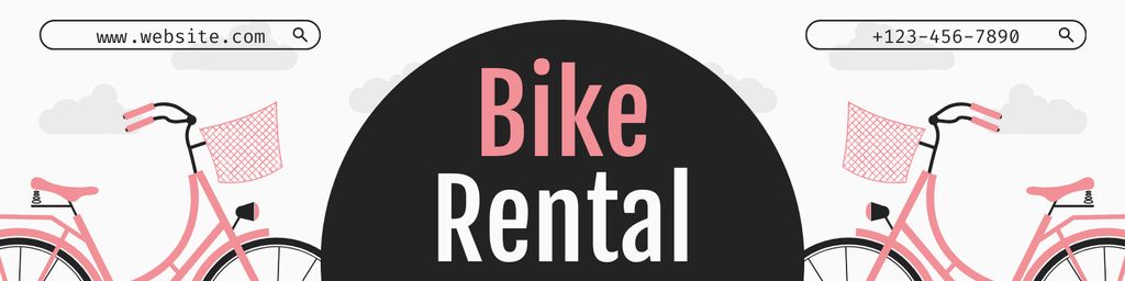 Choose Your Bike Rental Twitter Design Template