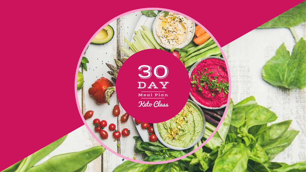 Modèle de visuel Dips with greens and vegetables - FB event cover