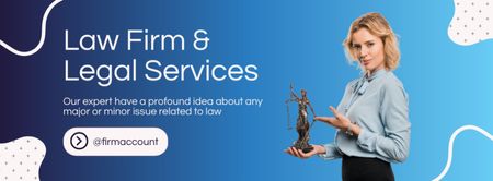 Ontwerpsjabloon van Facebook cover van Law Firm and Legal Services Ad