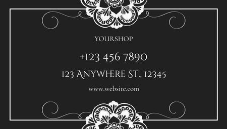 Plantilla de diseño de Hermosa oferta de diseño de flores y tatuajes Business Card US 