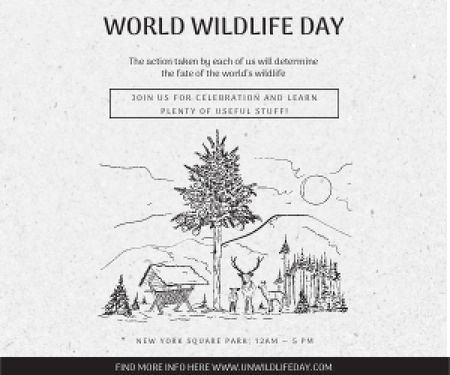 Template di design World wildlife day Medium Rectangle