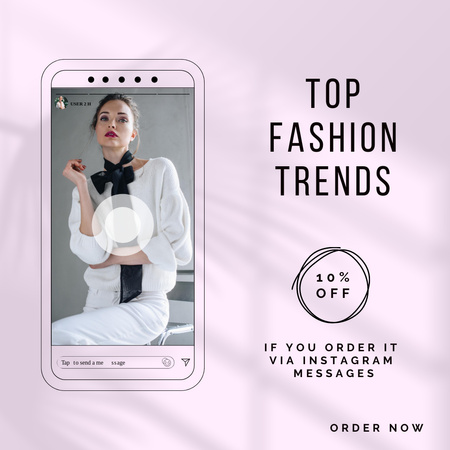 Female Fashion Clothes Sale Instagram Design Template