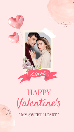 Loving Couple for Valentine's Day Greeting Instagram Story Design Template