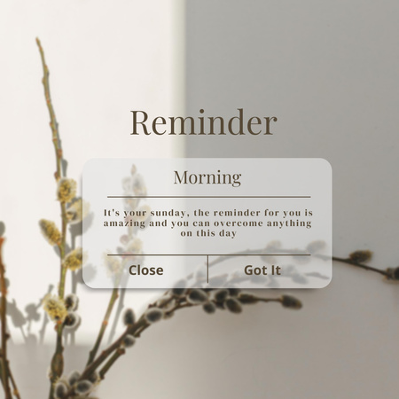 Designvorlage Erinnerung am Sonntagmorgen für Instagram