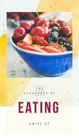 Plantilla de diseño de Healthy meal with berries Instagram Story 