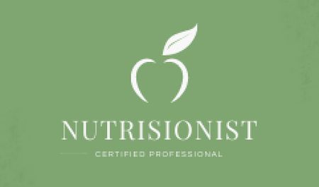 Plantilla de diseño de Nutritionist Services Offer Business card 