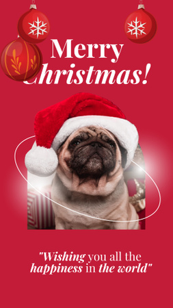 Merry Christmas with Funny Dog Instagram Story Design Template